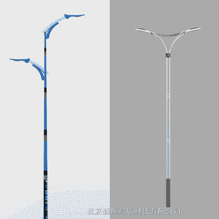 8米雙臂路燈 100W高光效LED照明燈具 工廠直銷(xiāo)價(jià)格