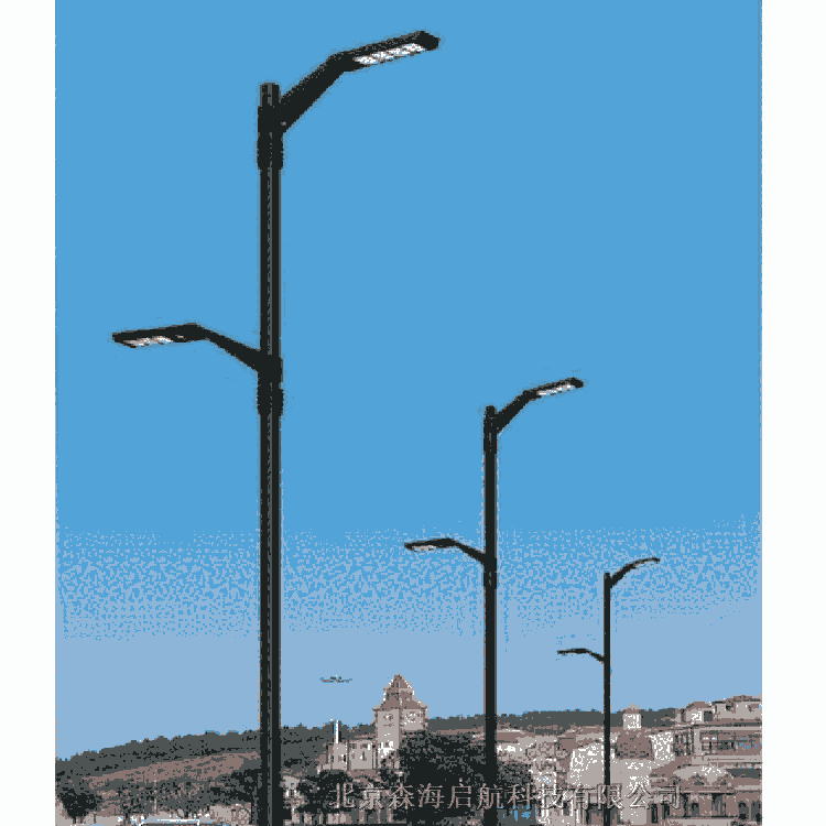單臂8米超高亮LED路燈工廠價(jià)格 北京森海太陽能路燈制造